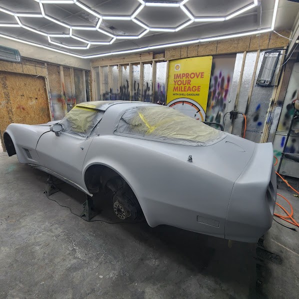 Primer over the rear bodywork