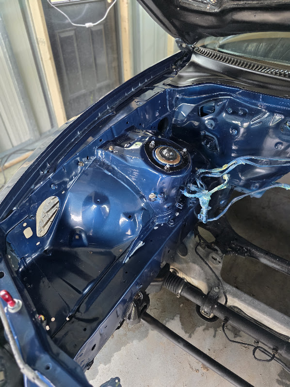 Refinished engine-bay detail