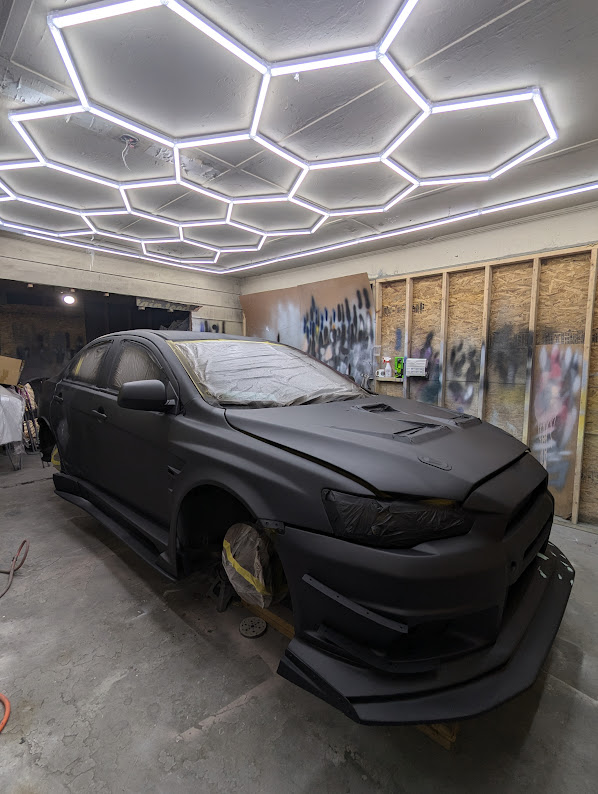 Masked Evo during preparation