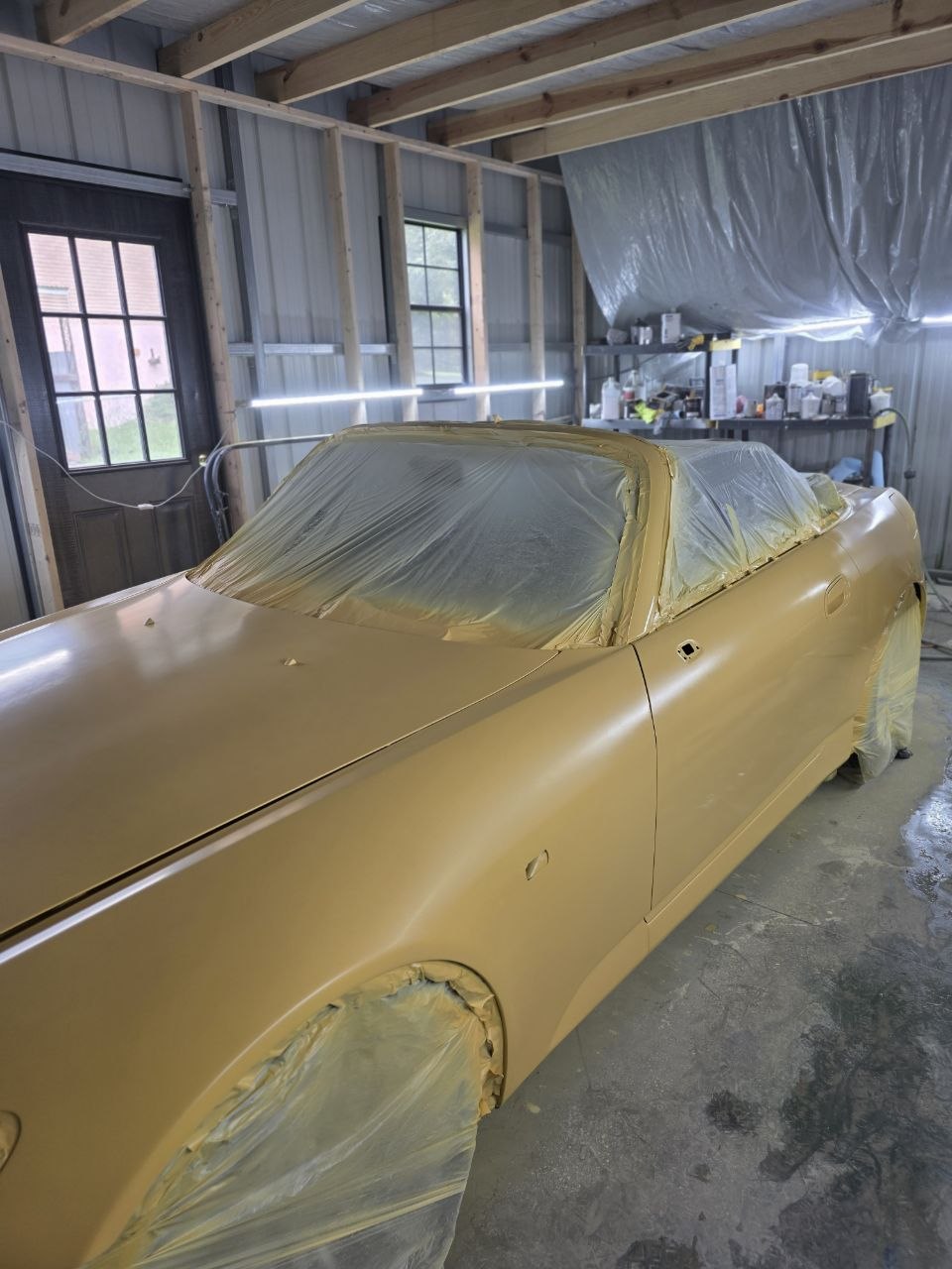 Light mustard-yellow base before the candy midcoats